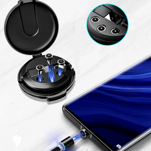 Chargeur Magnétique Rapide 3 en 1 : Prise en Charge iPhone / Android / Type-C