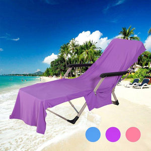 Matowel : Serviette de chaise longue de plage ou de piscine avec des poches de rangement pratiques